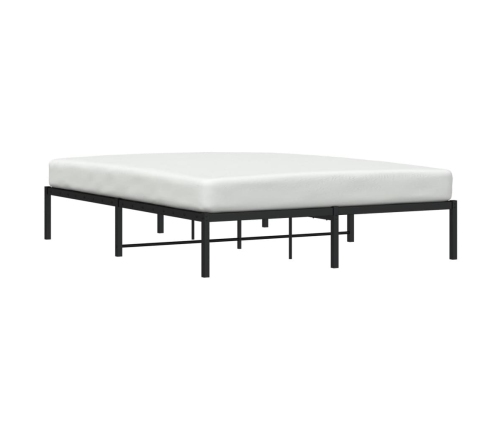 Estructura de cama sin colchón metal negro 150x200 cm