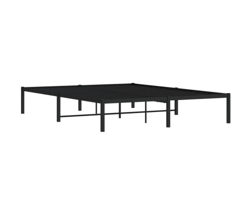 Estructura de cama sin colchón metal negro 150x200 cm