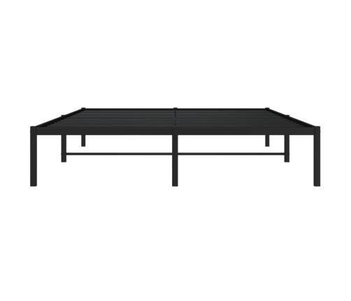 Estructura de cama sin colchón metal negro 150x200 cm