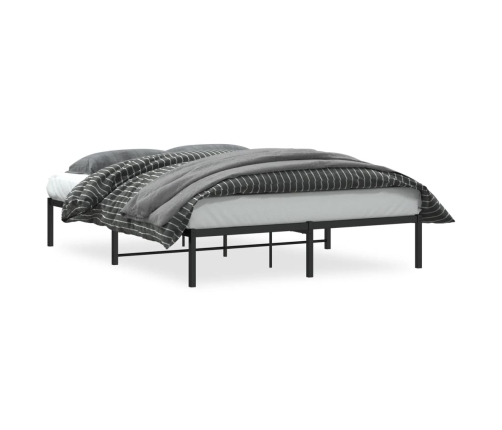 Estructura de cama sin colchón metal negro 160x200 cm