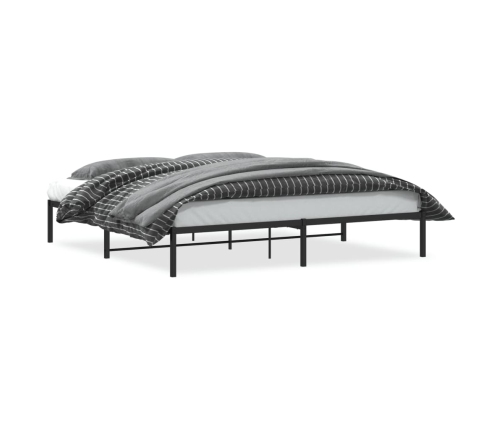 Estructura de cama sin colchón metal negro 193x203 cm