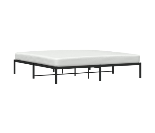 Estructura de cama sin colchón metal negro 193x203 cm