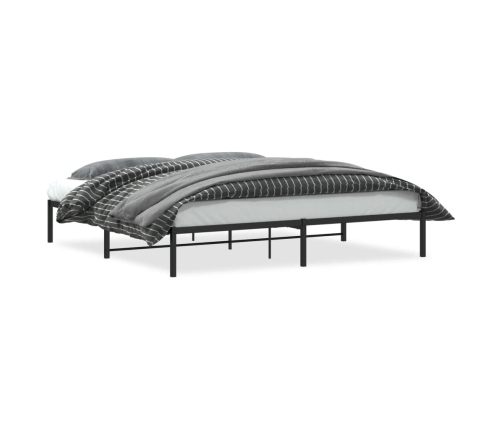 vidaXL Estructura de cama de metal negro 200x200 cm