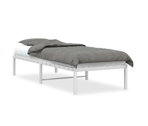 Estructura de cama sin colchón metal blanco 75x190 cm