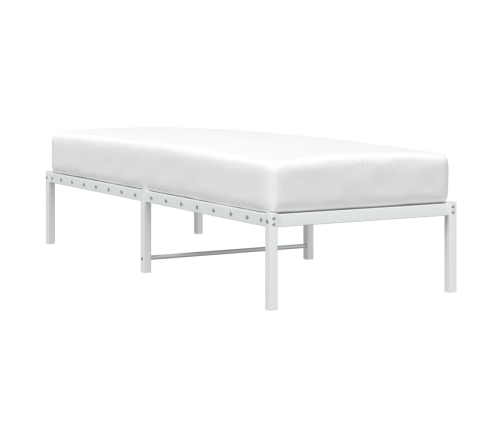 Estructura de cama sin colchón metal blanco 75x190 cm