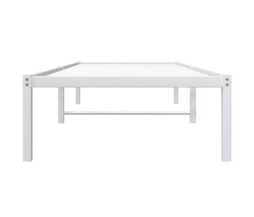 Estructura de cama sin colchón metal blanco 75x190 cm