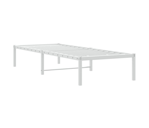 Estructura de cama sin colchón metal blanco 75x190 cm