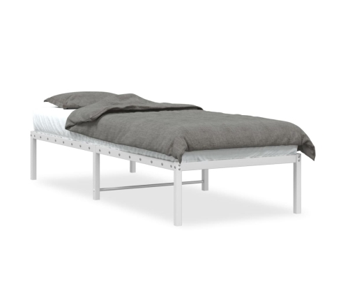 Estructura de cama sin colchón metal blanco 80x200 cm