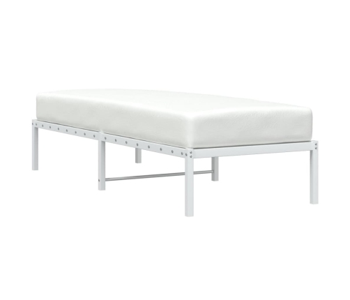 Estructura de cama sin colchón metal blanco 80x200 cm