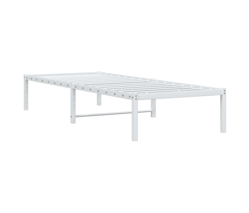 Estructura de cama sin colchón metal blanco 80x200 cm