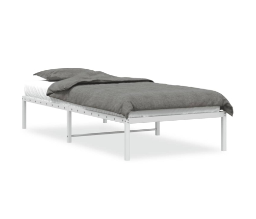 Estructura de cama sin colchón metal blanco 90x190 cm