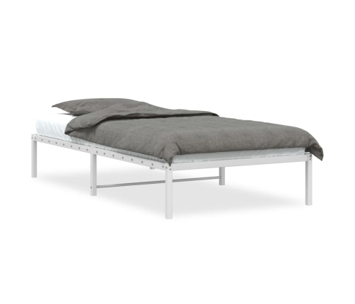 Estructura de cama sin colchón metal blanco 100x190 cm