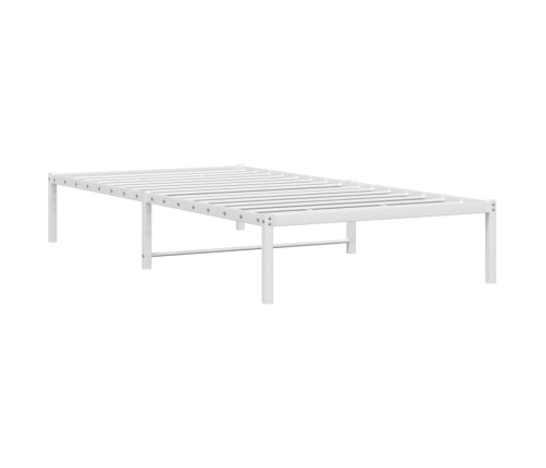 Estructura de cama sin colchón metal blanco 100x190 cm