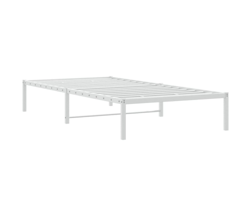 Estructura de cama sin colchón metal blanco 100x190 cm