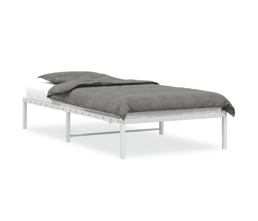 Estructura de cama sin colchón metal blanco 100x200 cm