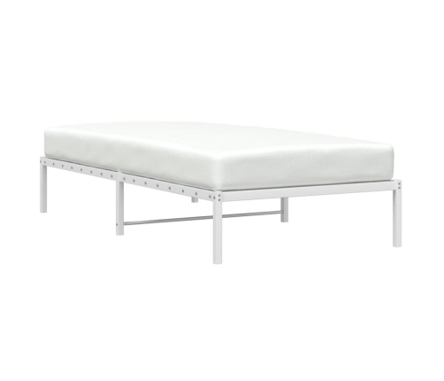 Estructura de cama sin colchón metal blanco 100x200 cm