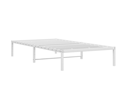 Estructura de cama sin colchón metal blanco 100x200 cm