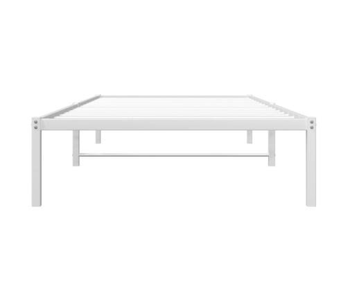 Estructura de cama sin colchón metal blanco 100x200 cm