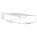 vidaXL Estructura de cama de metal blanca 107x203 cm