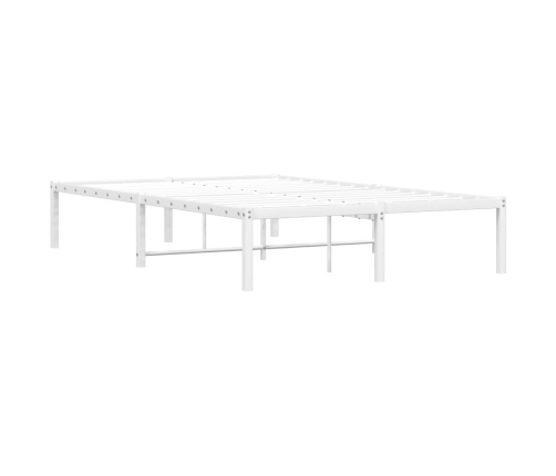 Estructura de cama de metal blanca 120x190 cm