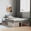 Estructura de cama de metal blanca 120x190 cm