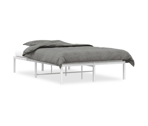 Estructura de cama sin colchón metal blanco 120x200 cm