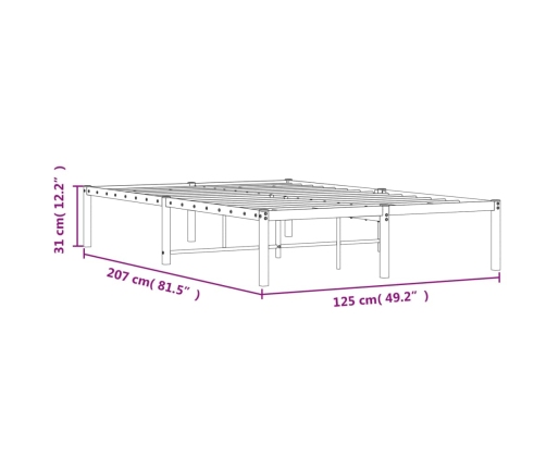 Estructura de cama sin colchón metal blanco 120x200 cm