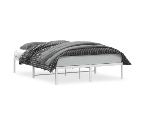 Estructura de cama de metal blanca 135x190 cm