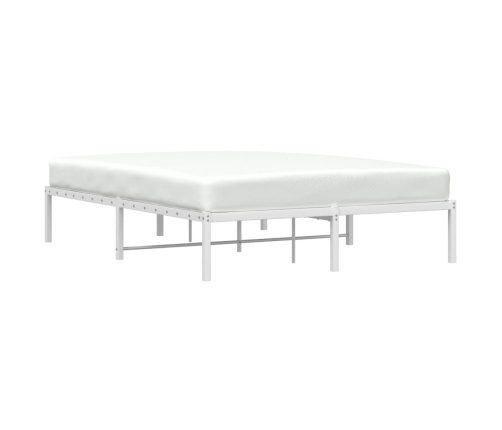 Estructura de cama de metal blanca 135x190 cm