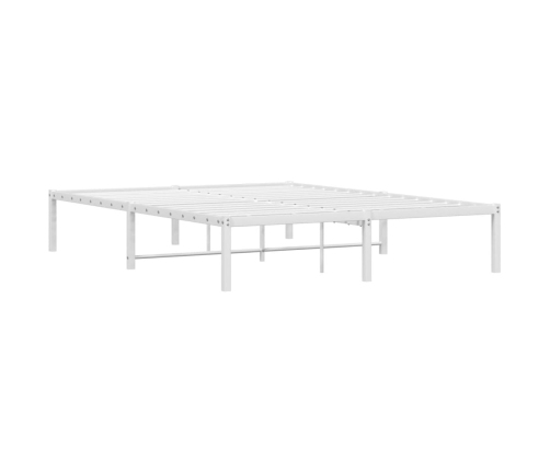 Estructura de cama de metal blanca 135x190 cm