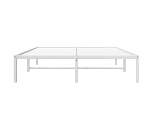 Estructura de cama de metal blanca 135x190 cm