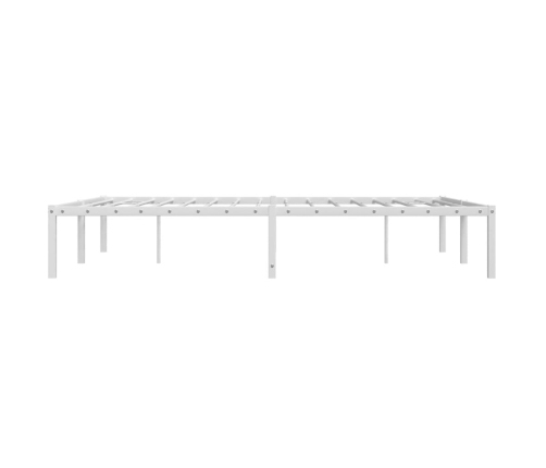 Estructura de cama de metal blanca 135x190 cm