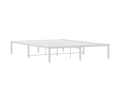 Estructura de cama de metal blanca 135x190 cm