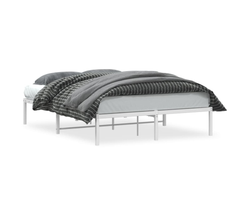 Estructura de cama sin colchón metal blanco 140x190 cm