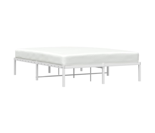 Estructura de cama sin colchón metal blanco 140x190 cm