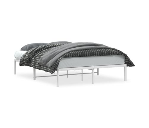 Estructura de cama sin colchón metal blanco 140x200 cm