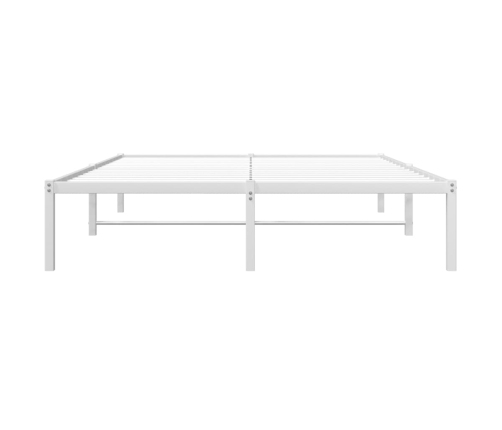 Estructura de cama sin colchón metal blanco 140x200 cm