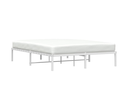 Estructura de cama sin colchón metal blanco 160x200 cm