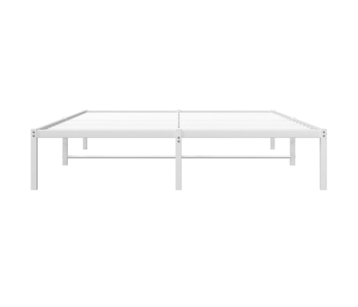 Estructura de cama sin colchón metal blanco 160x200 cm