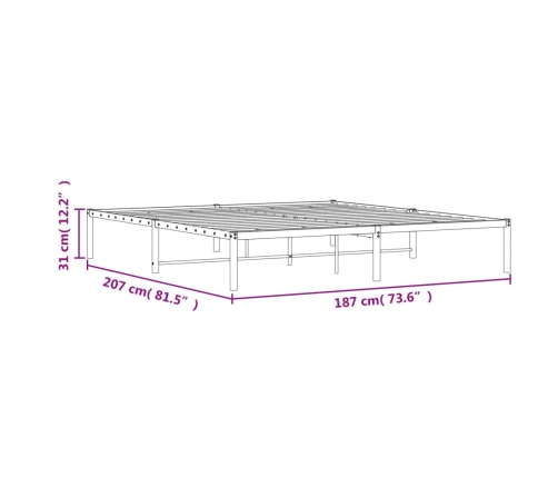 Estructura de cama sin colchón metal blanco 180x200 cm