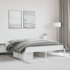 Estructura de cama de metal blanco 183x213 cm