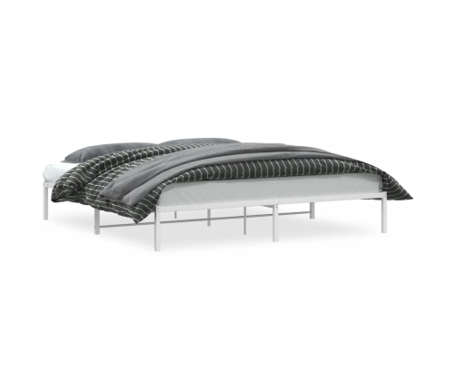 Estructura de cama de metal blanco 193x203 cm