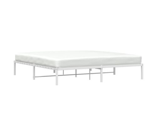 Estructura de cama de metal blanco 193x203 cm