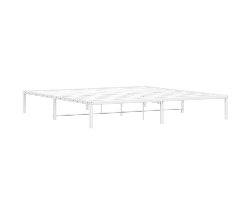 Estructura de cama de metal blanco 193x203 cm