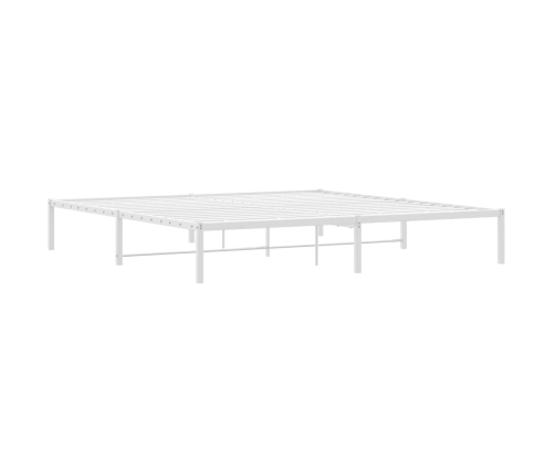 Estructura de cama de metal blanco 193x203 cm