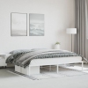 Estructura de cama de metal blanco 193x203 cm