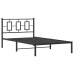 Estructura de cama con cabecero metal negro 107x203 cm