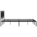 Estructura cama sin colchón con cabecero metal negro 183x213 cm