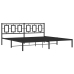 Estructura cama sin colchón con cabecero metal negro 193x203 cm