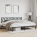 Estructura cama sin colchón con cabecero metal negro 193x203 cm